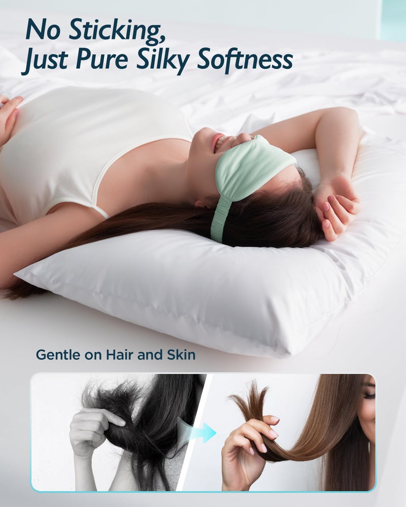 Breescape Cooling Pillow Cases Standard/Queen Size - BlendTek Dry & Cool Technology for Hot Sleepers and Night Sweats, Soft & Smooth Pillowcases for Hair & Skin Care, Set of 2, 20"" x 30"", Snow White - Image 5